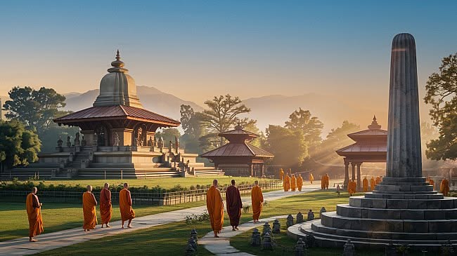 Mahabodhi Temple Bodh Gaya sunrise meditation